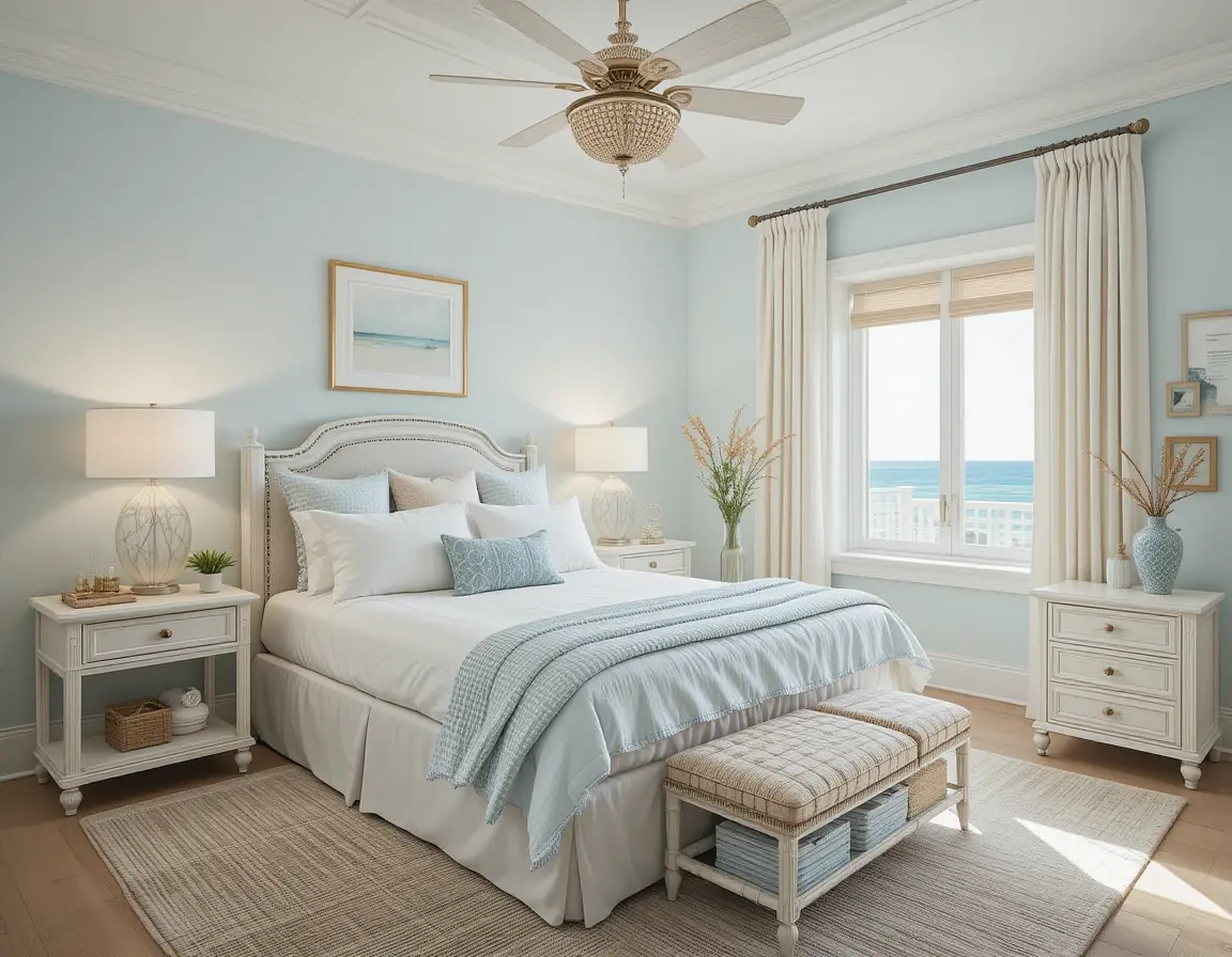 a coastal bedroom
