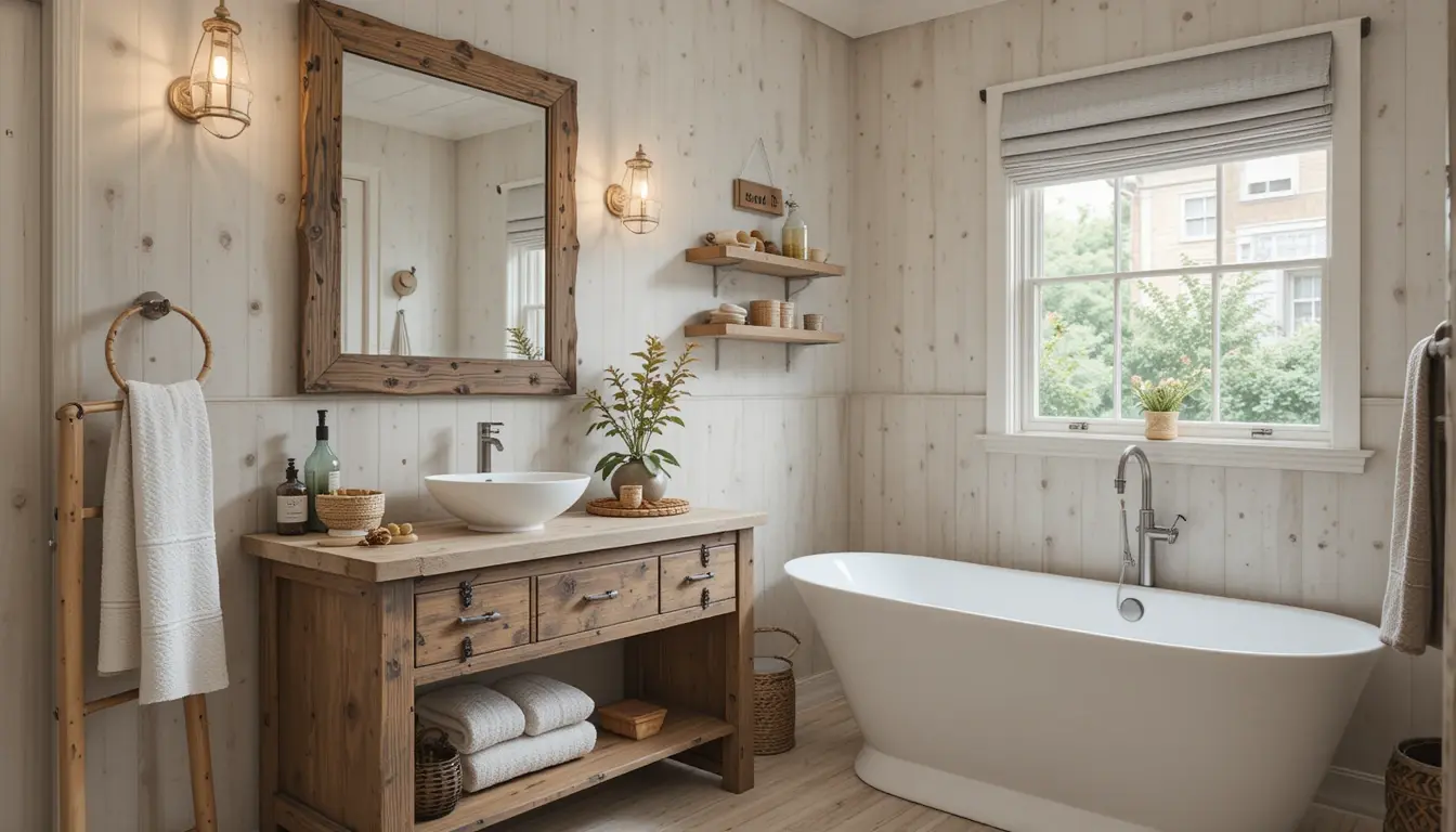 a rustic bathroom idea