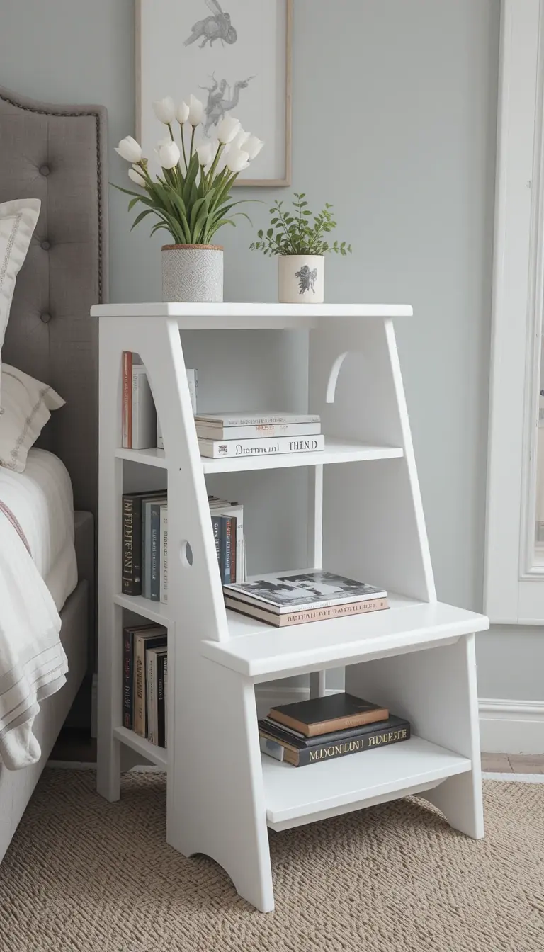 a step stool bookshelf
