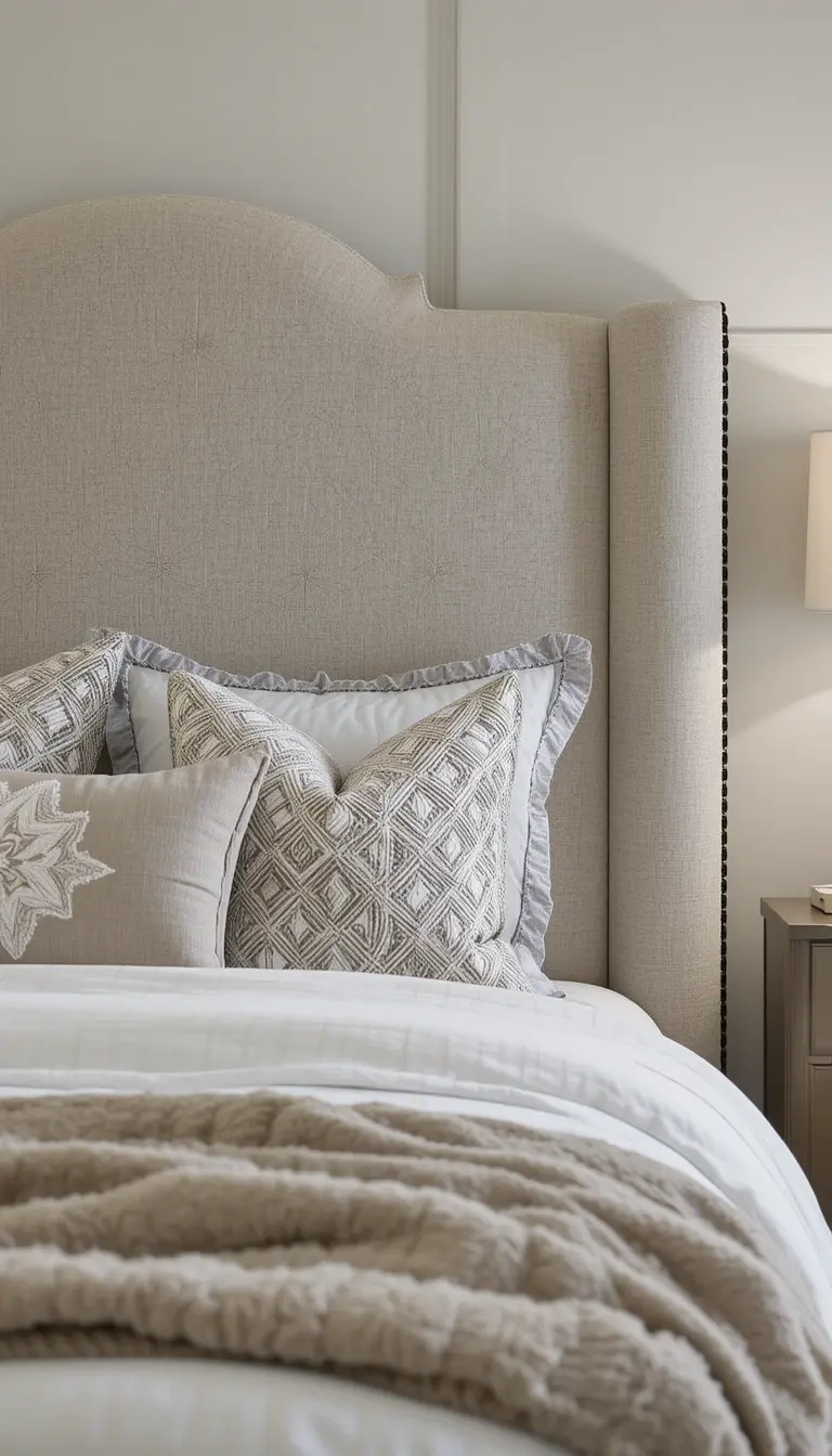 a oatmeal headboard deign 