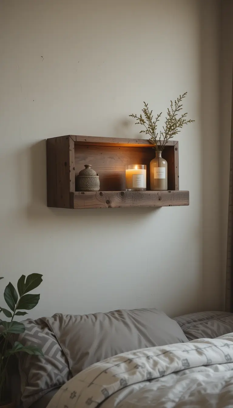 a guest bedroom with soothing candles