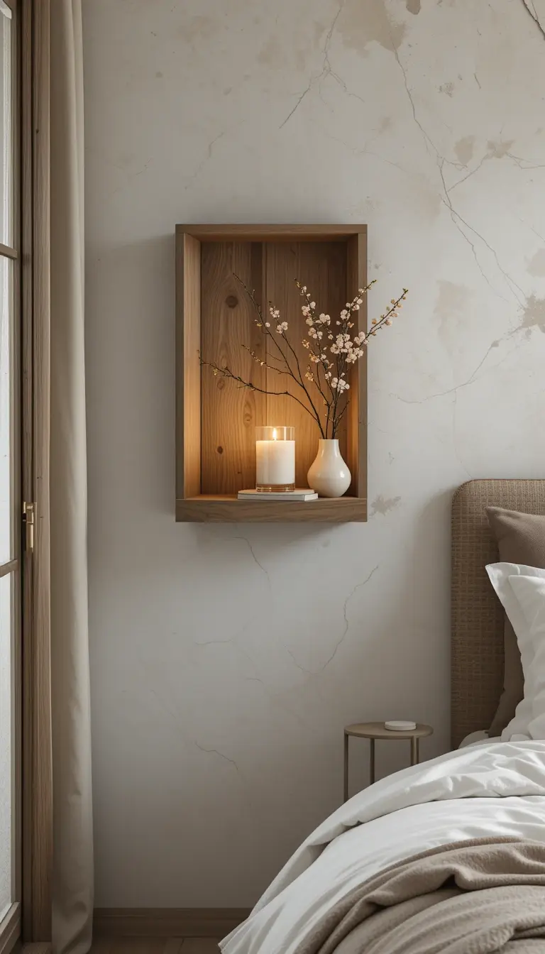 a guest bedroomwith soothing candles